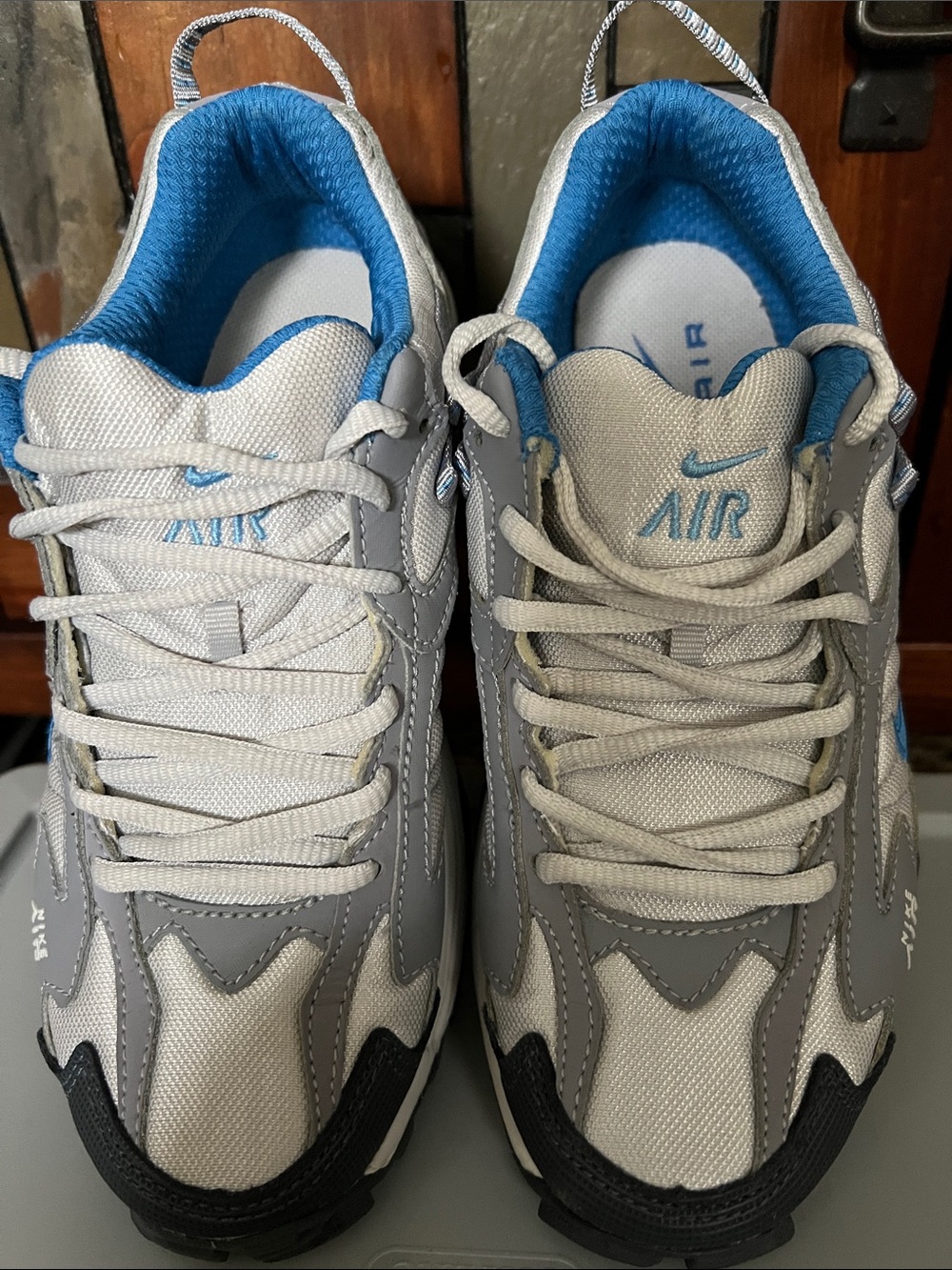 Nike Air Mesh Sneakers in Gray and Blue